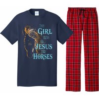 Christian THIS GIRL RUNS ON JESUS HORSES Equestrian Rider Pajama Set