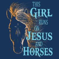 Christian THIS GIRL RUNS ON JESUS HORSES Equestrian Rider Toddler T-Shirt