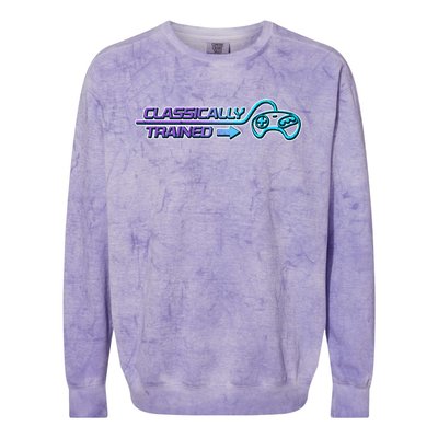 Classically Trained Gamer Design Gift Colorblast Crewneck Sweatshirt