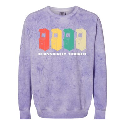 Classically Trained Gaming Gamer Cool Gift Colorblast Crewneck Sweatshirt