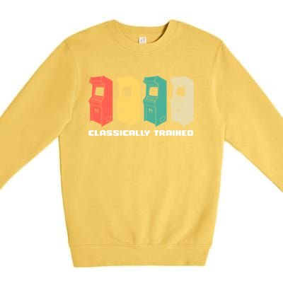 Classically Trained Gaming Gamer Cool Gift Premium Crewneck Sweatshirt