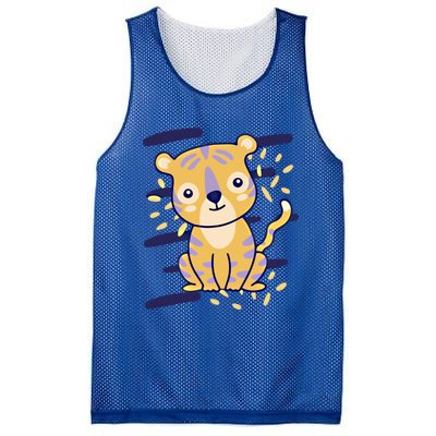 Cute Tiger Gift Mesh Reversible Basketball Jersey Tank