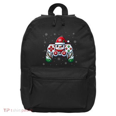Christmas The Gamer Snowman Video Gaming 16 in Basic Backpack