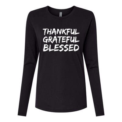 Christian Thanksgiving Gift S Thankful Grateful Blessed Gift Womens Cotton Relaxed Long Sleeve T-Shirt