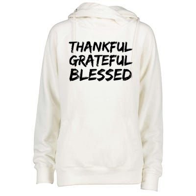 Christian Thanksgiving Gift S Thankful Grateful Blessed Gift Womens Funnel Neck Pullover Hood