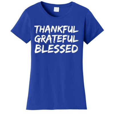 Christian Thanksgiving Gift S Thankful Grateful Blessed Gift Women's T-Shirt