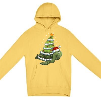 Christmas Tree Gifts Animal Turtle Premium Pullover Hoodie