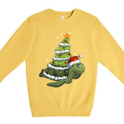 Christmas Tree Gifts Animal Turtle Premium Crewneck Sweatshirt