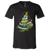 Christmas Tree Gifts Animal Turtle V-Neck T-Shirt