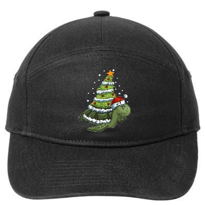 Christmas Tree Gifts Animal Turtle 7-Panel Snapback Hat