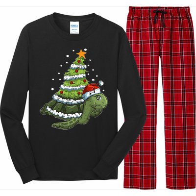 Christmas Tree Gifts Animal Turtle Long Sleeve Pajama Set