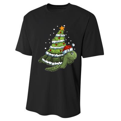 Christmas Tree Gifts Animal Turtle Performance Sprint T-Shirt