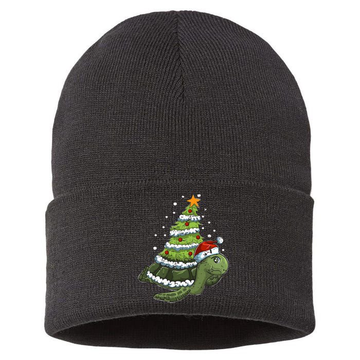 Christmas Tree Gifts Animal Turtle Sustainable Knit Beanie