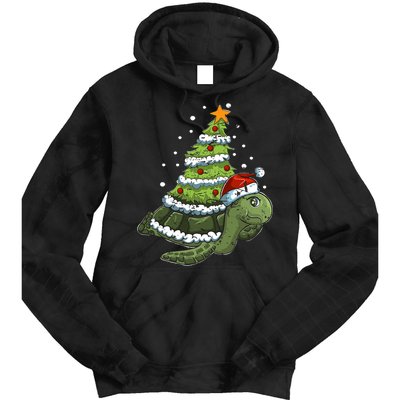 Christmas Tree Gifts Animal Turtle Tie Dye Hoodie