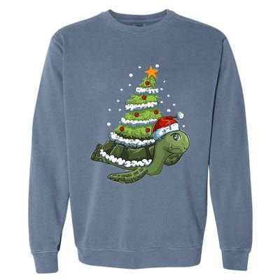 Christmas Tree Gifts Animal Turtle Garment-Dyed Sweatshirt