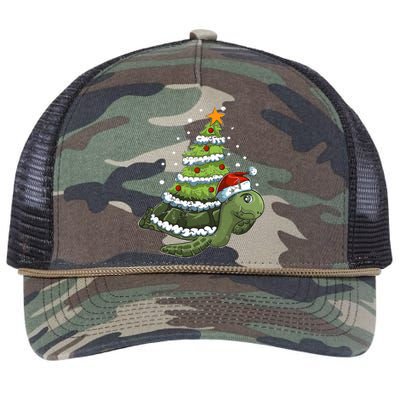 Christmas Tree Gifts Animal Turtle Retro Rope Trucker Hat Cap