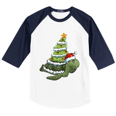 Christmas Tree Gifts Animal Turtle Baseball Sleeve Shirt