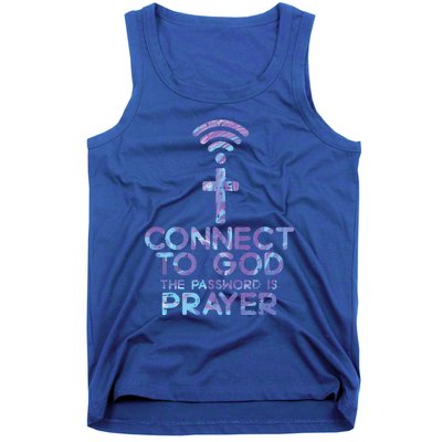 Connect To God Password Prayer Jesus Christian Tank Top