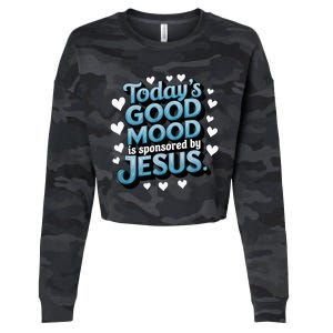 Christian TodayS Good Mood Is Sponsored By Jesus Cropped Pullover Crew