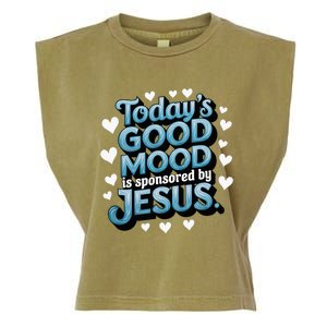 Christian TodayS Good Mood Is Sponsored By Jesus Garment-Dyed Women's Muscle Tee