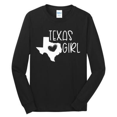 Cute Texas Girl I Love Texas Real Proud Texan Womens Tall Long Sleeve T-Shirt