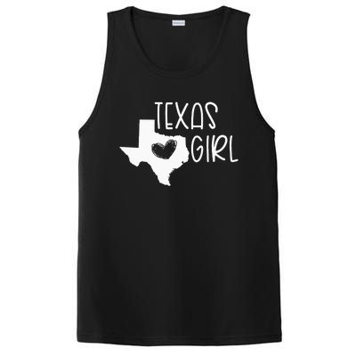 Cute Texas Girl I Love Texas Real Proud Texan Womens PosiCharge Competitor Tank