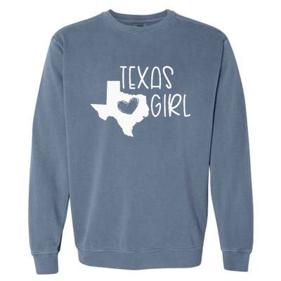 Cute Texas Girl I Love Texas Real Proud Texan Womens Garment-Dyed Sweatshirt