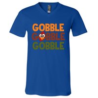 Cute Thanksgiving Gobble Gobble Humorous Gift V-Neck T-Shirt