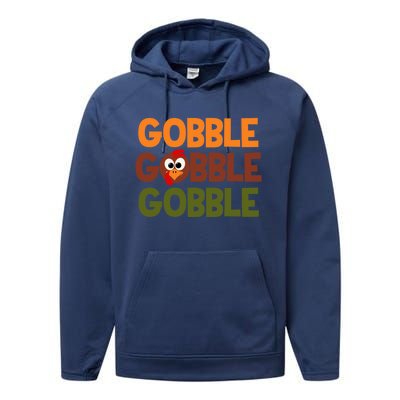 Cute Thanksgiving Gobble Gobble Humorous Gift Performance Fleece Hoodie