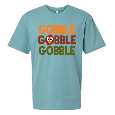 Cute Thanksgiving Gobble Gobble Humorous Gift Sueded Cloud Jersey T-Shirt