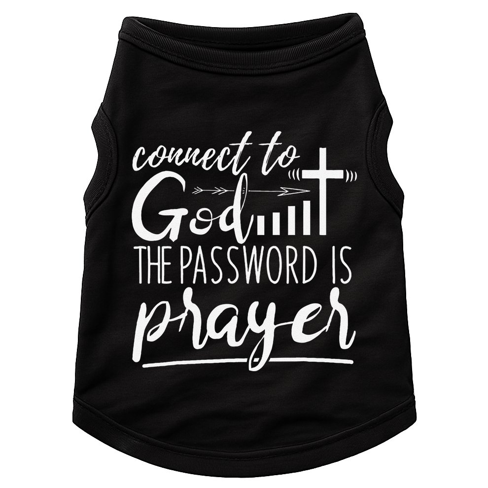 Connect To God Password Prayer Jesus Christian Doggie Tank