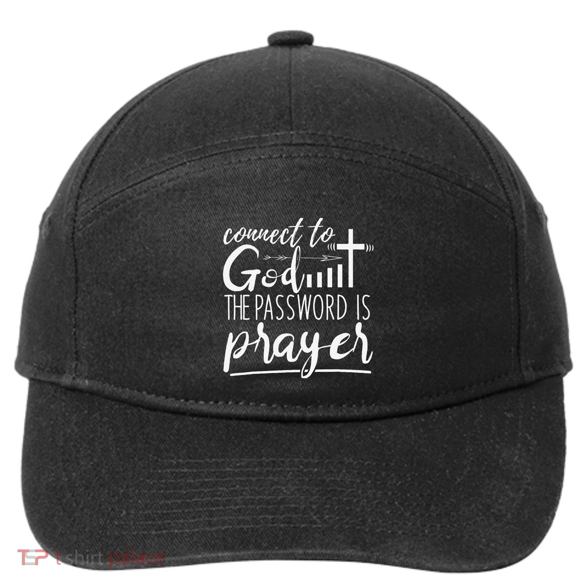 Connect To God Password Prayer Jesus Christian 7-Panel Snapback Hat