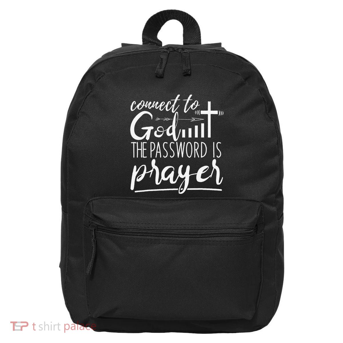 Connect To God Password Prayer Jesus Christian 16 in Basic Backpack