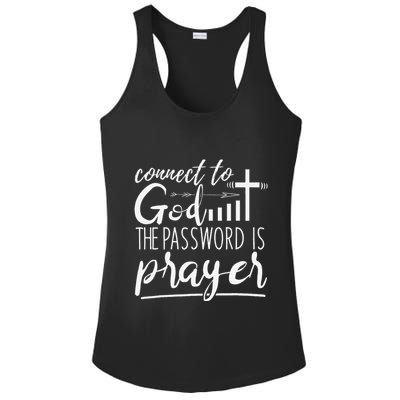 Connect To God Password Prayer Jesus Christian Ladies PosiCharge Competitor Racerback Tank