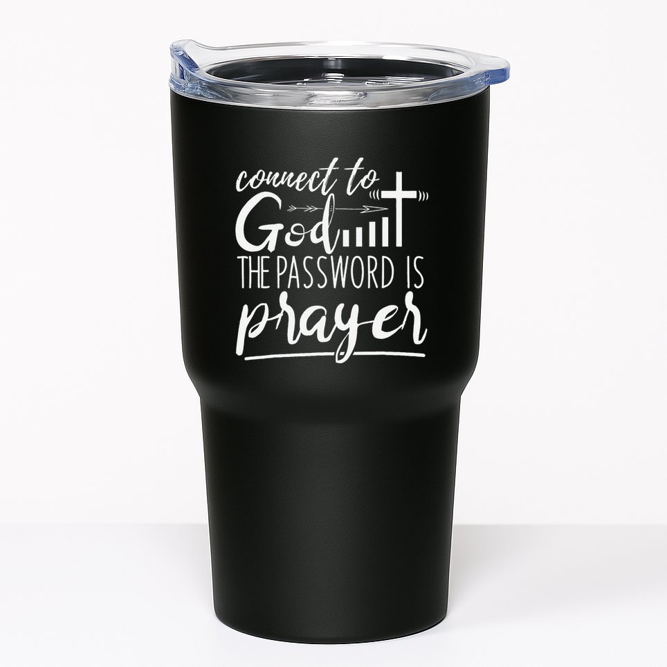 Connect To God Password Prayer Jesus Christian Tumbler