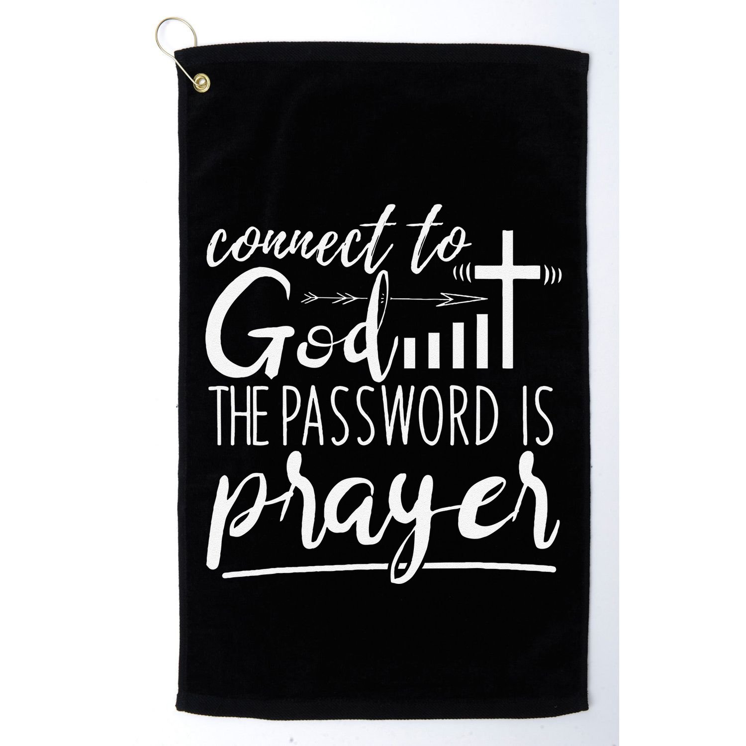Connect To God Password Prayer Jesus Christian Golf Towel