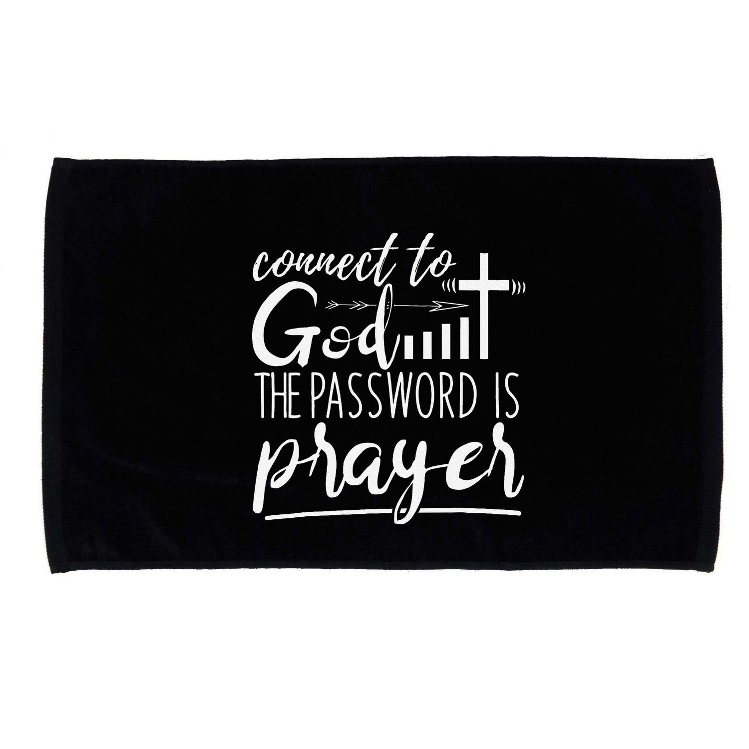 Connect To God Password Prayer Jesus Christian Microfiber Hand Towel