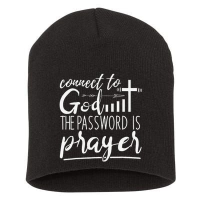 Connect To God Password Prayer Jesus Christian Short Acrylic Beanie