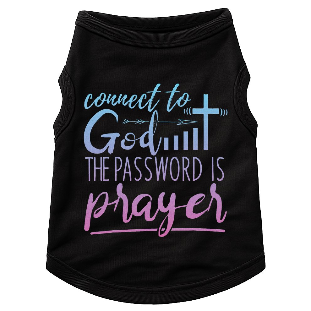 Connect To God Password Prayer Jesus Christian Doggie Tank