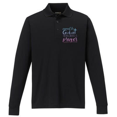 Connect To God Password Prayer Jesus Christian Performance Long Sleeve Polo