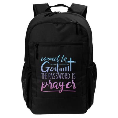 Connect To God Password Prayer Jesus Christian Backpack