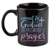 Connect To God Password Prayer Jesus Christian 11oz C Handle Ceramic Mug