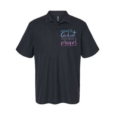 Connect To God Password Prayer Jesus Christian Softstyle Adult Sport Polo