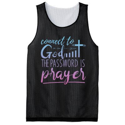 Connect To God Password Prayer Jesus Christian Mesh Reversible Basketball Jersey Tank