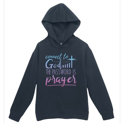 Connect To God Password Prayer Jesus Christian Urban Pullover Hoodie