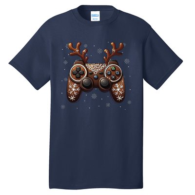 Christmas The Gamer Reindeer Video Gaming Tall T-Shirt