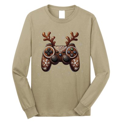 Christmas The Gamer Reindeer Video Gaming Long Sleeve Shirt