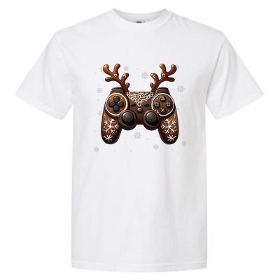 Christmas The Gamer Reindeer Video Gaming Garment-Dyed Heavyweight T-Shirt