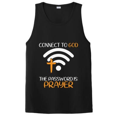 Connect To God He The Password Is Prayer God Faith Jesus PosiCharge Competitor Tank