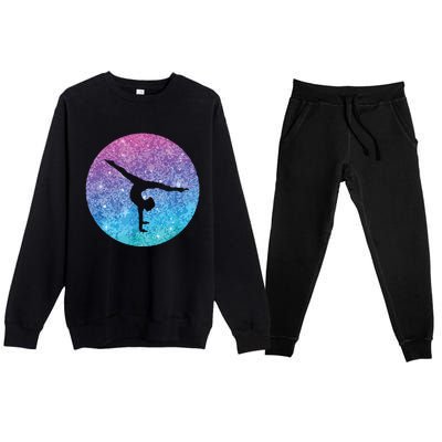 Cute Trendy Gymnastics Gift For Girl Teens And Women Premium Crewneck Sweatsuit Set